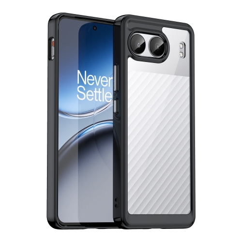 

For OnePlus Nord 4 Colorful Series Acrylic Hybrid TPU Phone Case(Black)