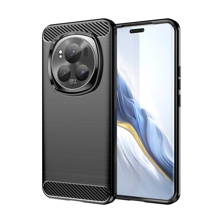 

For Honor Magic 6 Pro Carbon Fiber Brushed Texture TPU Phone Case(Black)