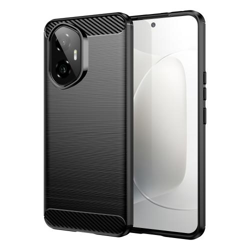 

For Honor 300 Carbon Fiber Brushed Texture TPU Phone Case(Black)