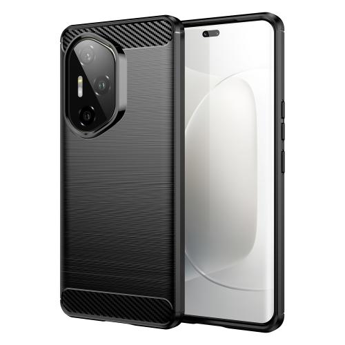 

For Honor 300 Ultra Carbon Fiber Brushed Texture TPU Phone Case(Black)