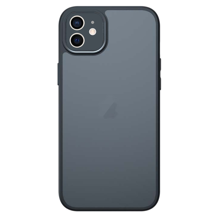 

For iPhone 12 Armor Precise Hole PC Hybrid TPU Phone Case(Black)
