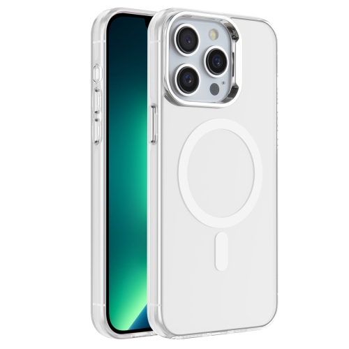 

For iPhone 13 Pro Electroplated IMD Magsafe PC Hybrid TPU Phone Case(White)