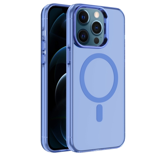 For iPhone 12 Pro Electroplated IMD Magsafe PC Hybrid TPU Phone Case(Blue) ночник с беспроводной зарядкой xiaomi vfz wireless magnetic charging basic model white c wcll01