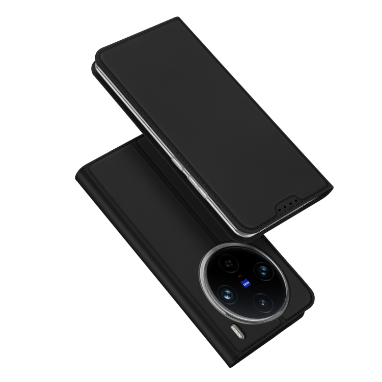 

For vivo X100 Pro DUX DUCIS Skin Pro Series Flip Leather Phone Case(Black)