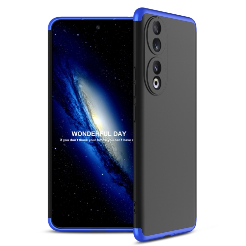 For Honor 90 5G GKK Three Stage Splicing Full Coverage PC Phone Case(Black Blue) аксессуар baseus flash series ii two for three charging cable u c to m l c 100w 1 2m blue cass030103