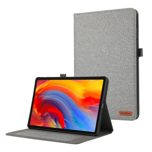 

For Lenovo Tab Plus 11.5 Fabric Leather Tablet Case(Grey)