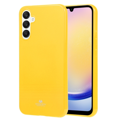 

For Samsung Galaxy A25 GOOSPERY PEARL JELLY Shockproof TPU Phone Case(Yellow)