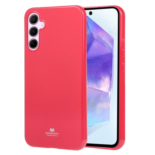 

For Samsung Galaxy A55 GOOSPERY PEARL JELLY Shockproof TPU Phone Case(Rose Red)