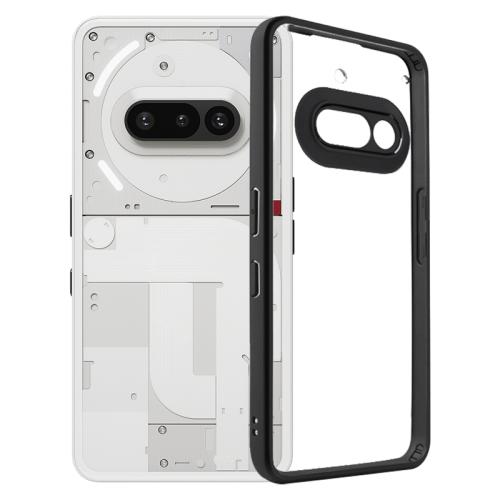 

For Nothing Phone 3a Frosted TPU Hybrid Transparent PC Phone Case(Black)