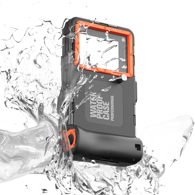 

Diving Shell Gen2 Upgrade IP68 Waterproof Phone Case(Black Orange)