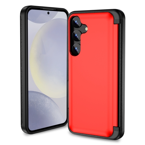 

For Samsung Galaxy S23 5G 3 in 1 Flip Holder Phone Case(Red)