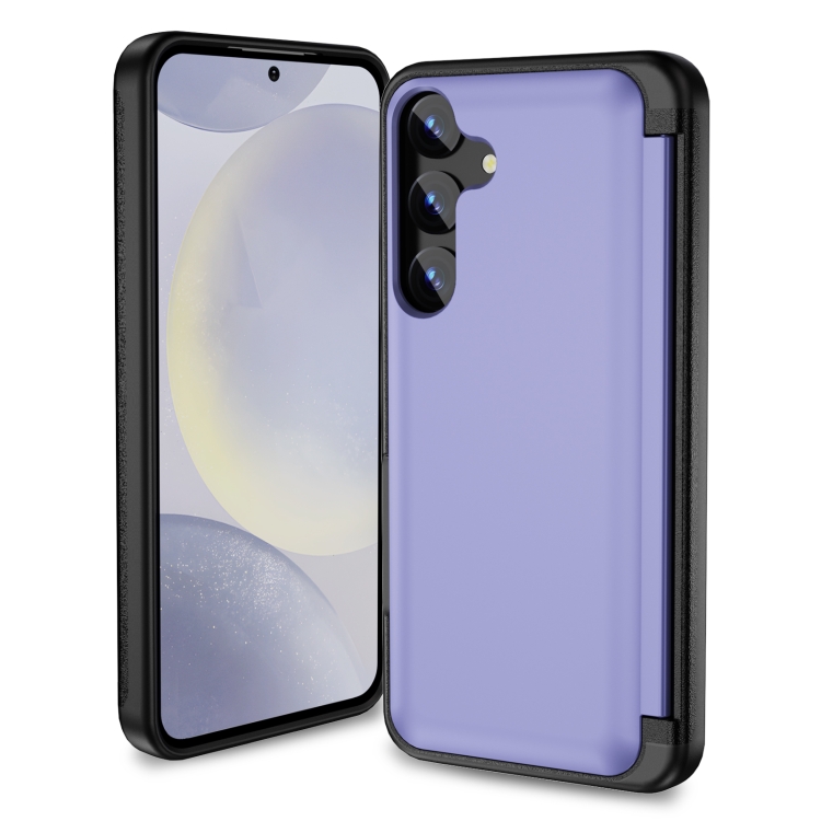

For Samsung Galaxy S24 5G 3 in 1 Flip Holder Phone Case(Light Purple)