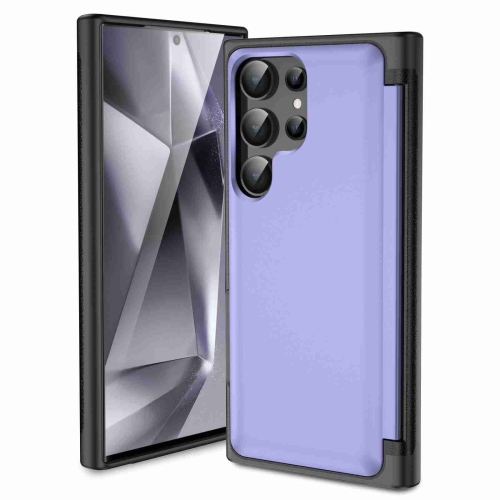 

For Samsung Galaxy S22 Ultra 5G 3 in 1 Flip Holder Phone Case(Light Purple)