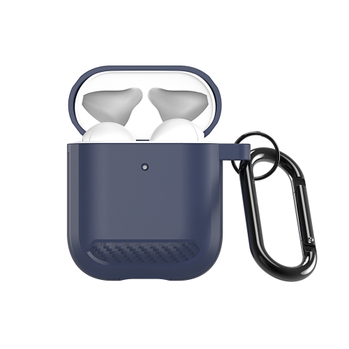 

For AirPods 2 / 1 DUX DUCIS PECB Series Earbuds Box Protective Case(Dark Blue)