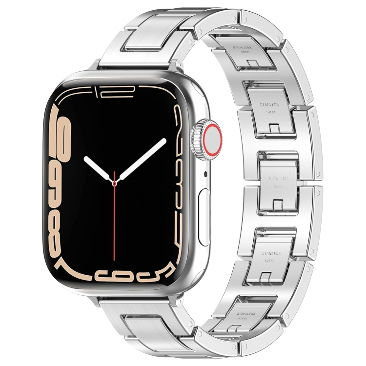 For Apple Watch Series 38mm H Slim Stainless Steel Watch Band
