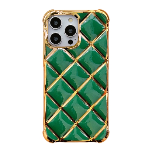 

For iPhone 13 Pro Electroplated Varnish Diamond TPU Phone Case(Green)