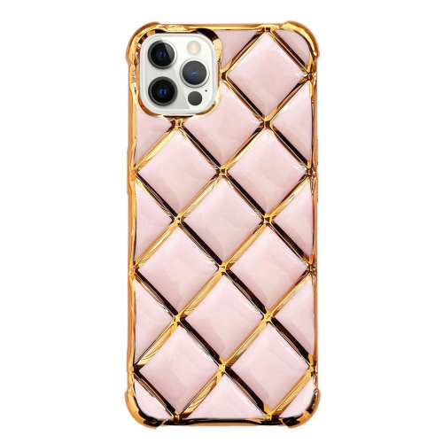 

For iPhone 12 Pro Max Electroplated Varnish Diamond TPU Phone Case(Pink)