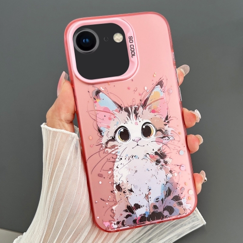 

For iPhone SE 2022 / 2020 / 8 / 7 Dual-sided IMD Animal Graffiti TPU + PC Phone Case(Elegant Cat)