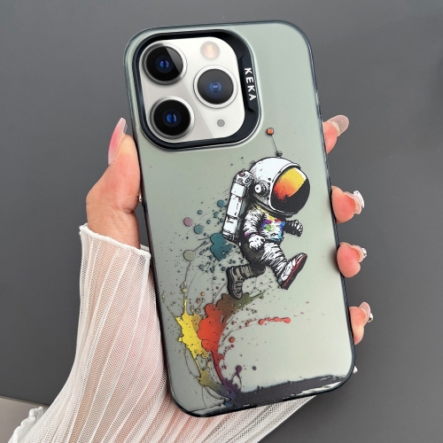 

For iPhone 11 Pro Max Dual-sided IMD Animal Graffiti TPU + PC Phone Case(Strolling Astronauts)