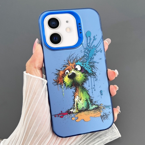 

For iPhone 11 Dual-sided IMD Animal Graffiti TPU + PC Phone Case(Fallen Dog)