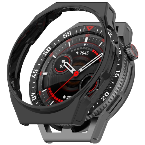 For Huawei Watch GT3 SE Half Coverage Hollowed PC Watch Protective Case(Black) for samsung galaxy watch 6 classic 47mm rotating ring tpu armor watch protective case red