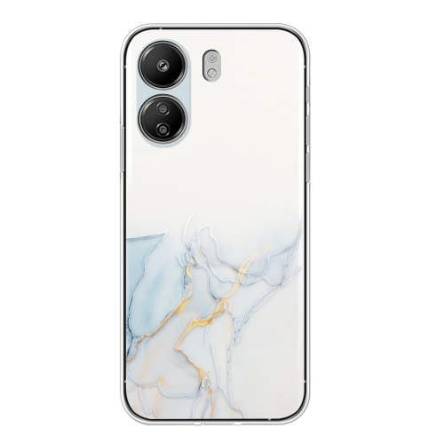 For Xiaomi Redmi 13C 4G / Poco C65 Hollow Marble Pattern TPU Straight Edge Phone Case(Grey) fc sc fiber optic plug end face dirty sewage pattern cleaning box can replace the cleaning cassette to clean more than 500 times
