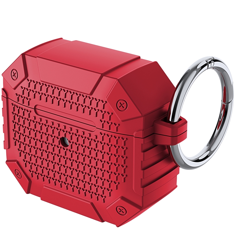 

For AirPods 4 Wireless Earphones Shockproof Armor Protective Case(Red)