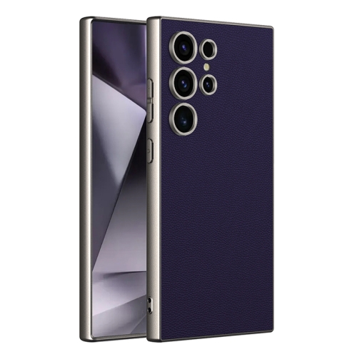 

For Samsung Galaxy S24 Ultra 5G GKK Metal Paint Skin Feel Leather Full Coverage Phone Case(Purple)