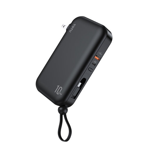 

TOTU PB-7-L 10000mAh 22.5W AC Fast Charging Power Bank with Cable(Black)