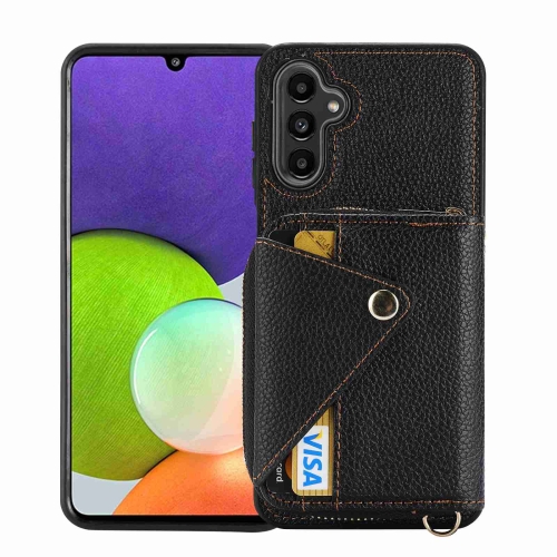 

For Samsung Galaxy A14 Crossbody Zipper Card Bag RFID Anti-theft Phone Case(Black)