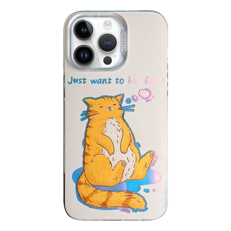 

For iPhone 14 Pro Colorful Pattern TPU + PC Phone Case(Cat)