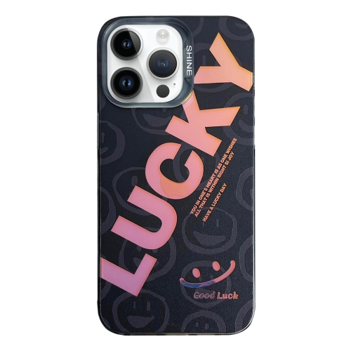 

For iPhone 14 Pro Colorful Pattern TPU + PC Phone Case(LUCKY)