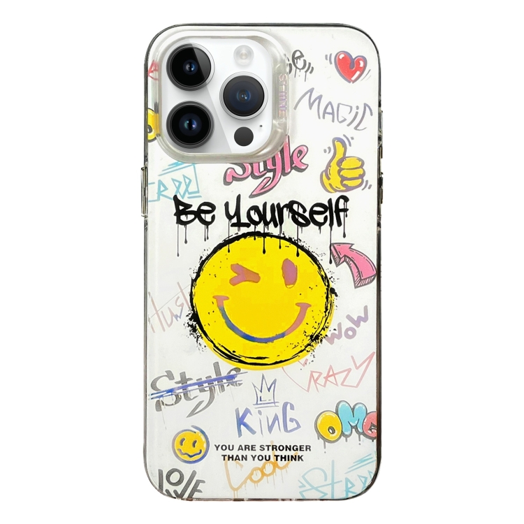 

For iPhone 13 Pro Colorful Pattern TPU + PC Phone Case(Smile)