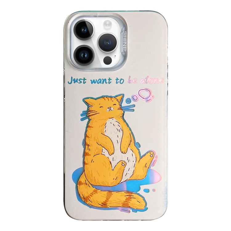 

For iPhone 12 Pro Max Colorful Pattern TPU + PC Phone Case(Cat)