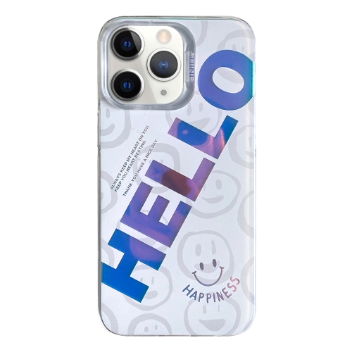 

For iPhone 11 Pro Max Colorful Pattern TPU + PC Phone Case(HELLO)