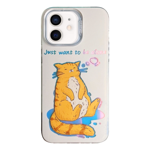 

For iPhone 11 Colorful Pattern TPU + PC Phone Case(Cat)