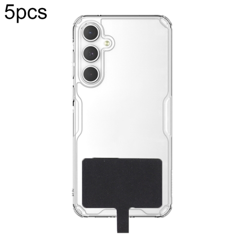 

5pcs Ultra-Thin Universal Phone Lanyard Strap Patch Gasket(Black)