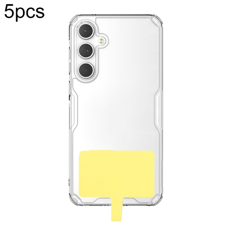Joint de Patch de sangle de lanière de téléphone universel Ultra-fin, 5 pièces (jaune)