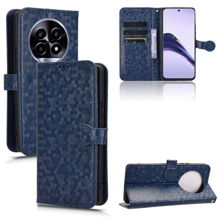 

For Realme 13 Pro / 13 Pro+ Honeycomb Dot Texture Leather Phone Case(Blue)