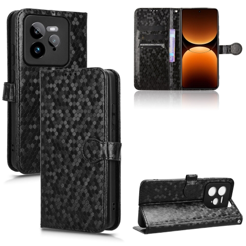 

For Realme GT 7 Pro Honeycomb Dot Texture Leather Phone Case(Black)