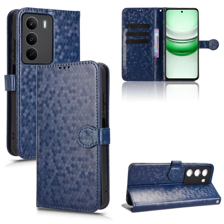 

For Realme C71 4G Honeycomb Dot Texture Leather Phone Case(Blue)