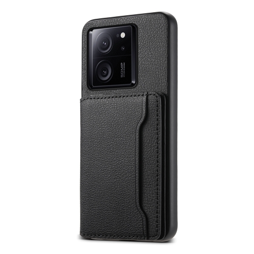 

For Xiaomi Redmi K60 Ultra Calf Texture Card Bag Design Full Coverage Phone Case(Black)