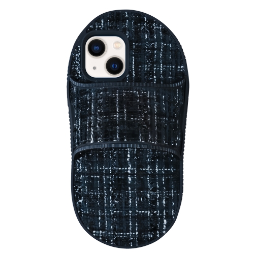 

For iPhone 14 Creative Flannel Slipper Design TPU Phone Case(Black)