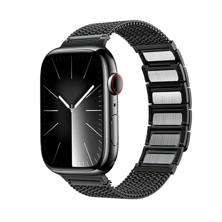 Für Apple Watch Series 3 42 mm Magnetverschluss, geflochtene Kette 