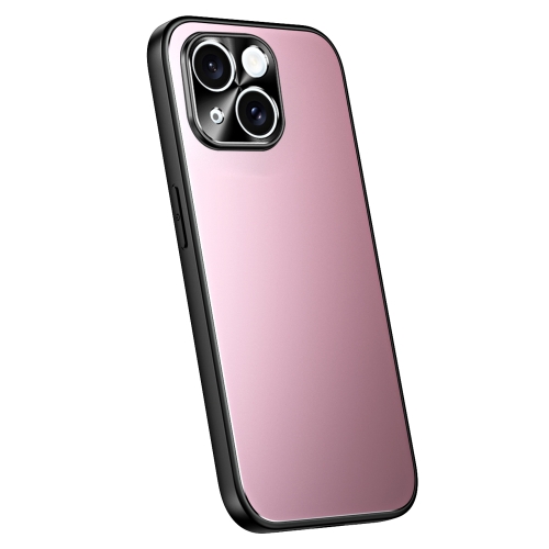 

For iPhone 15 R-JUST RJ-61 Electroplating Frosted TPU + PC Phone Case(Pink)