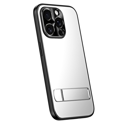 

For iPhone 13 Pro Max R-JUST RJ-61 Electroplating Frosted TPU + PC Phone Case with Holder(Silver)