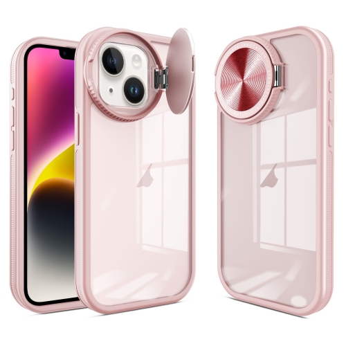 

For iPhone 14 Round Camshield TPU Hybrid PC Phone Case(Pink)