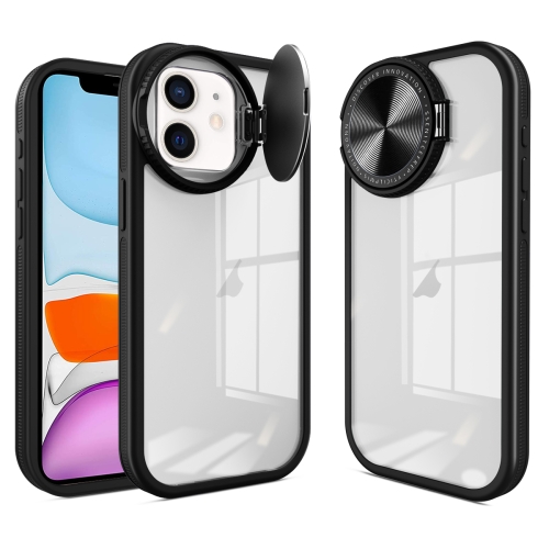 

For iPhone 11 Round Camshield TPU Hybrid PC Phone Case(Black)