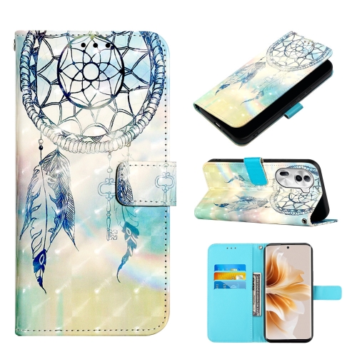 

For OPPO Reno11 Pro 5G Global 3D Painting Horizontal Flip Leather Phone Case(Dream Wind Chimes)