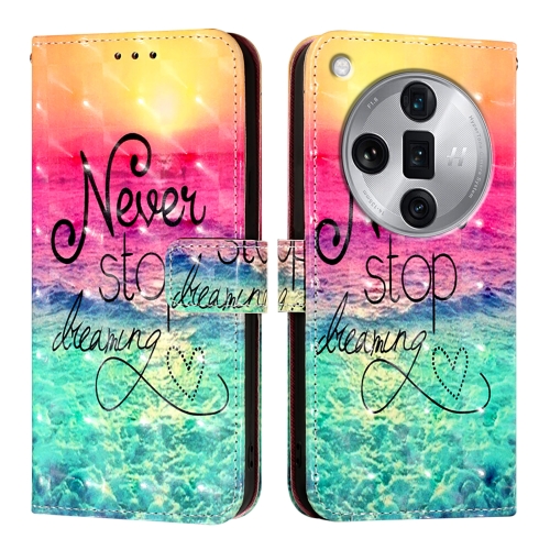 

For OPPO Find X7 Ultra 3D Painting Horizontal Flip Leather Phone Case(Chasing Dreams)